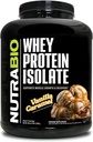 NutraBio 100% Whey proteini Isolate protein Toz, Tamam Deri, Non-GMO, Soy & Gluten Free, Low Carb, Low Calorie Whey Protein Tozu, Vanilla Caramel, 5 L