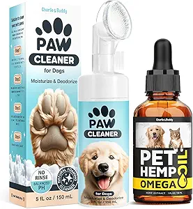 Charlie & Buddy Dog Paw, Küçük, Orta, Büyük Boyutlar, Köpekler için HENmp Petrol - Omega 3,6,9 Skin, Coat, Anximarkty Relief ve Jоint P.