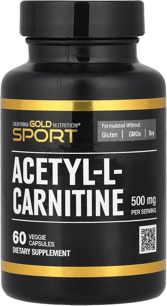 California Gold Nutrition Acetyl-L-Carnitine, 500 mg, 60 Veggie Capsules