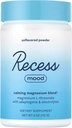 Recess Mood Toz, Calming L-Threonate Mix with Passion Flower, L-Theanine, Electrolytes, Magnezyum Calm Support Toz Supplement - Unflavored 28 Servis