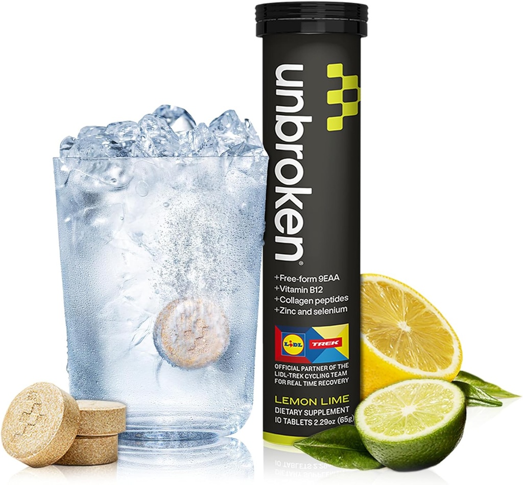 UNBKEN 9EAA/BCAA Recovery Tabletleri (6% FREE-FORM/40% Di- & Tri-Peptides), Amino Asits Supplement for Faster Recovery & Less Muscle Soreness, Post & Pre-Workout for Men & Women, 10 Ser.