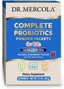 Dr. Mercola, Çocuklar için Probiyotikler Toz Paketleri - Destekler Digestive & Immune Health - 10 Strains - Prebiyotiks - Non-GMO, Gluten-Free & Soy-Free - 30 Packets