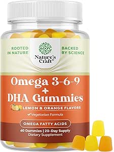 Χορτοφαγικά Ωμέγα 3 Gummies για ενήλικες - Χορτοφαγικά Ωμέγα 3 6 9 DHA Gummies για το εγκεφαλικό οστό και την καρδιά Υγεία και κοινή υποστήριξη - Burpless Haal Fish Free Plant Based Supplement Άνδρες Γυναίκες