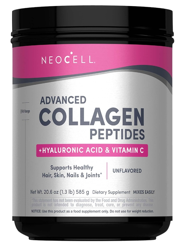NeoCell Super Collagen Toz, Collagen Plus, C & Hyaluronic Asit, Sağlıklı Saçları, Güzel Skin, & Nail Desteği, Collagen Type 1 & 3, 12g Collagen hizmet başına 20.6 Oz