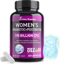 Kadınlar için probiyotikler 190 Milyar CFU - 10 Strains & Postbiyotiks for Wowen- Immune, Digestive, Gut, Vaginal & Urinary Health, PH Balance- Supports Occasional Constipation, Gas & Bloating, 60 Capsuleation