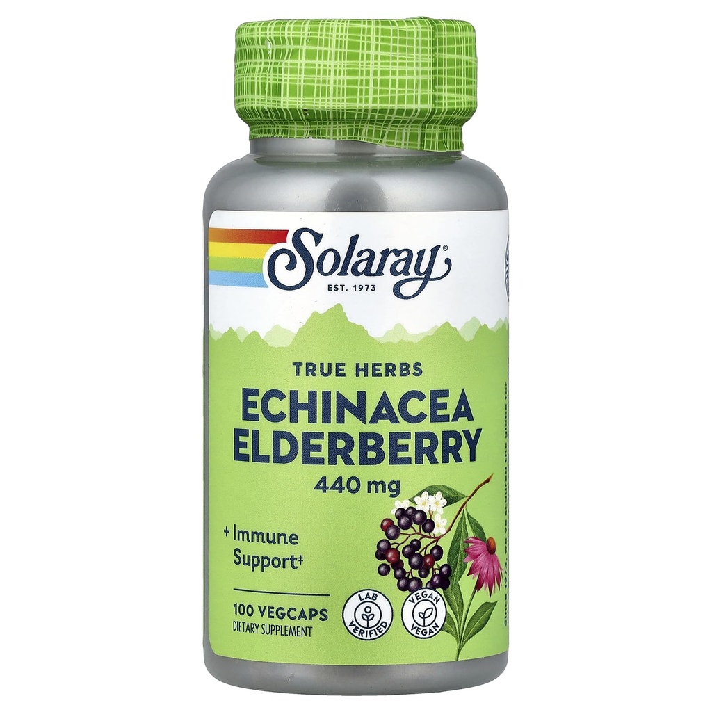 κάψουλες SOLARAY Echinacea και Elderberry, 440 mg 