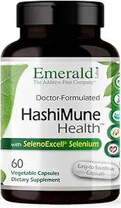 Emerald Laboratuvarlar HashiMune Health - Vegan Thyroid & Immune Support Supplement - SelenoExcell Selenium & Myo-Inositol - 60 Sebze Capsules (30-Day Supply)