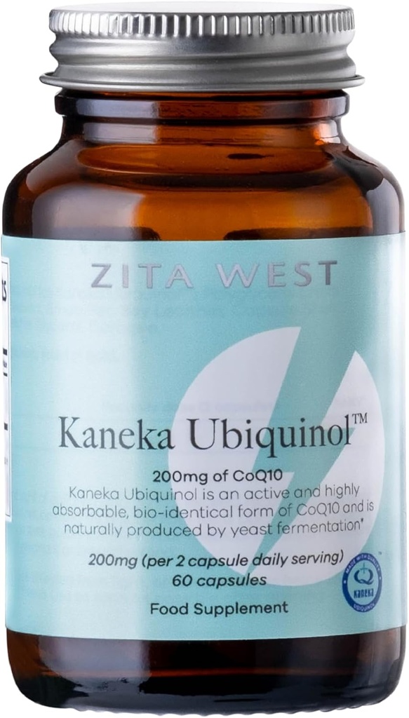 Zita West Kaneka CoQ10 Ubiquinol | Erkekler ve Kadınlar için yüksek derecede Absorbable Supplement | Doğal Conceive veya IVF ile Gidiyor - 60 Vegetarian Gel Capsules