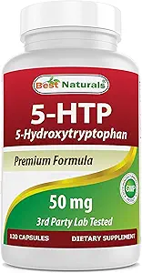 En İyi Doğallar 5-HTP 50 mg 120 Capsules, 5 HTP Capsules Supports Relaxation & restful Sleep