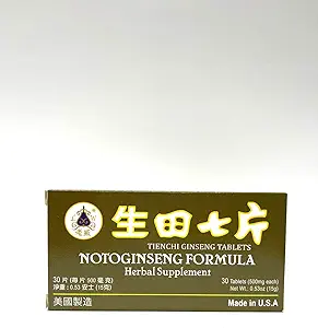 Lao Wei Notoginseng Formula - Tienchi BTC Tabletleri Herbal Supplement Circulation & The Body's General Well Being 500 mg 30 Tablets ABD'de Yapılan