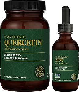 Global Healing Center - Quercetin ve çinko Kit - Immune System Support, Ocasional Allergies, Hormon Dengesi