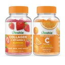 Lifeable Collagen & Vitamin C + Vitamin C 750 mg, Gummies Sche - Great Tasting, Vitamin Supplement, Gluten Free, GMO Free, Chewable Gummy