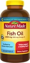 Nature Made Fish Oil Omega 3 Συμπληρώματα, 1000mg Softgels, Omega 3 Fish Oil για την υγιή υποστήριξη της καρδιάς, 320 Softgels, 160 Ημέρα προσφοράς