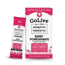 GoLive Prebiyotik ve Probiyotik for Women, Men, Kids. Berry Pomegranate Synbiyotik Toz w/ L-Glutamine, D3, Electrolytes. Gut Health için, Digestion, Metabolism, Immunity 15-50B CFUs.