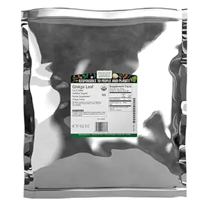 Frontier Co-op Organik Ginkgo Leaf, 1lb Bulk Bag, Cut ve Sifted | kuru Ginkgo Biloba Leaf | Çay ve Herbal Uses için ideal, Kosherher