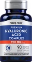 Piping Rock Hyaluronic Acid Capsules | 900 mg | 90 Pills | MSM ve Collagen | Kadınlar ve Erkekler için Premium Kompleksi | Non-GMO, Gluten Free