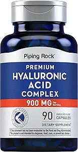 Piping Rock Hyaluronic Acid Capsules | 900 mg | 90 Pills | MSM ve Collagen | Kadınlar ve Erkekler için Premium Kompleksi | Non-GMO, Gluten Free