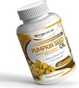 vibraxlabs Pumpkin Seed Oil - 100% Cold Pressed Pure 1000mg Extraction - Best για την ανάπτυξη των μαλλιών, Younger Looking Skin & Face, συμπλήρωμα ελέγχου της ουροδόχου κύστης, 60 Softgels