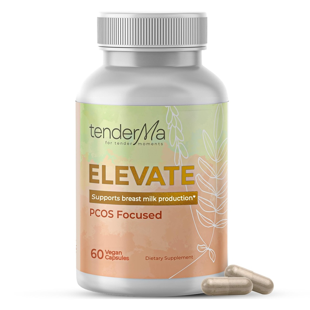 Elevate – Plütme Dontation Support with Orgainc Goat's Rue, Lion's Mane, Shatavari & Ceylon Cinnamon – Vegan, Non-GMO, Herbal Supplement for Emziring Moms – 60 Capsules