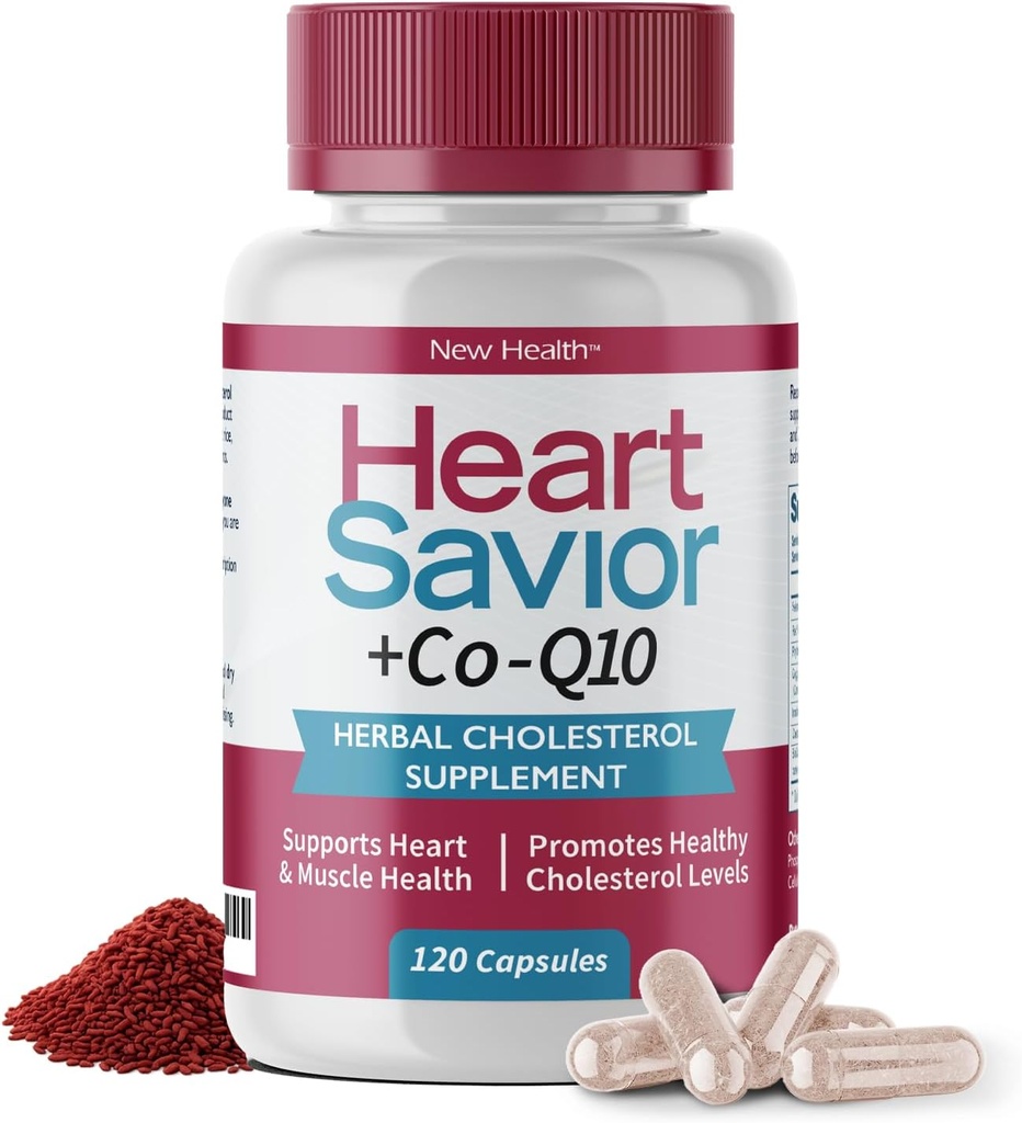CoQ10, Red Yeast Rice, Niacin, Policosanol ve Guggul ile Doğal Supplement. The Natural Way. Tarafından New Health Plus 60 MG Co-Q10 (120 kapak)