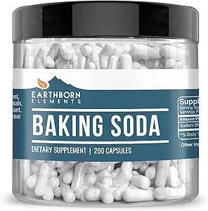 Earthborn Elements Baking Soda Capsules, 200 Capsules, sodyum Bikarbonat
