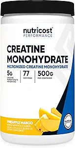 Nutricost Tinatine Monohidrat Toz (Pineapple Mango, 500 Gram) - Micronized Kretine Supplement - Vegan, Non-GMO, Gluten Free