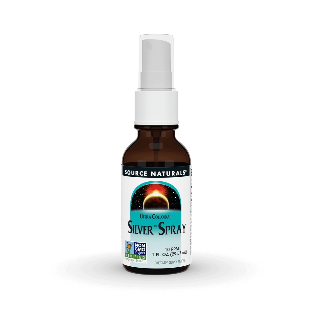 Source Naturals Ultra Colloidal Silver Spray 10 ppm for Wellness Support - 1 Akışkan oz