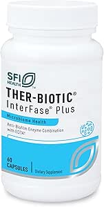 Klaire Labs SFI Health Interfase Plus - Enzyme Kombinasyon Biyofilm Matrix + EDTA - Gastrointestinal System, Gut Flora, Biofilm & Detox Desteği (60 Capsules)