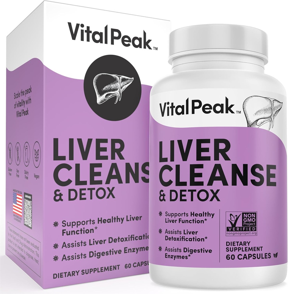 Liver Cleanse Detox & Tamir - Liver Health Support Supplement - Milk Thistle, Berberine, Beet Root Toz, Turmeric, Ginger, Dandelion Root, Artichoke, Grape Seed ve More - 60 Capsules