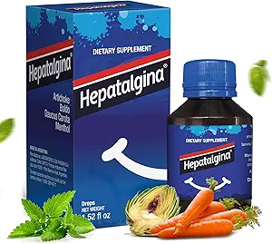 Liver Support Digestive Protector - Sıvı Herbal Supplement Liver Cleanse Detox & Tamir - Liver Detox Cleanse Drops with Mint, Boldo & Carrot - 45 ml