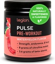LEGION- All Natural Nitric Physics Preworkout Drink to Boost Energy,tine Free, Natural Sweetized, Beta Alanine, Citrulline, Alpha GPC (Watermelon)