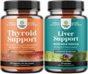 Herbal Yourroid Support Complex with L Tyrosine Bladderwrack Selenium Pure Ashwagandha and Liver Cleanse Detox & Tamir - Milk Thistle with Dandelion Root Choline Beetroot & Artichoke