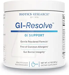 Biotics Research GI ResolveTM Advanced L-Glutamine Powder Formula for Gut Lining Support & Healing - Βέλτιστη Γαστρεντερική λειτουργία - Premium 7-Συστατικό με ψευδάργυρο Καρνοσίνη & Βοτανικά - 6,7oz
