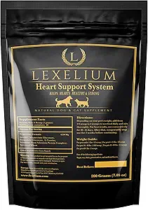 Köpekler ve Kediler için Kalp Tamamı - Cardiovascular & Circulatory Support & Keeps Kalpleri Taurin ile Sağlıklı Kaltır - Kalp Fonksiyonlarını Ve Sörfikasyonunu Geliştir - Tozu Mix - 200gulation - Easy to Mix Toz - 200gulation