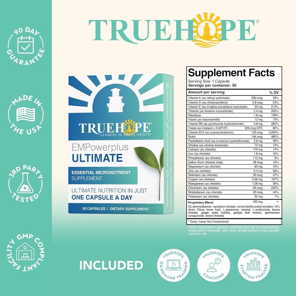 EMPowerplus Ultimate Strength | En Etkili Beyin, Enerji ve Focus Supplement |% 1000 Daha İyi Aborpsiyon | Geri Döndü 37 Araştırma ve 28 Yıl Başarı | 30 Gün Supply