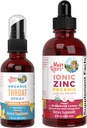 MaryRuth Organics Throat Spray (Vanilla) & Bora Drops (Strawberry Lemon) | USDA Organik, Clean Label Project  Valid® | Throat Relief için Vitaminler, Immunity & General Health | Vegan, Non-GMO