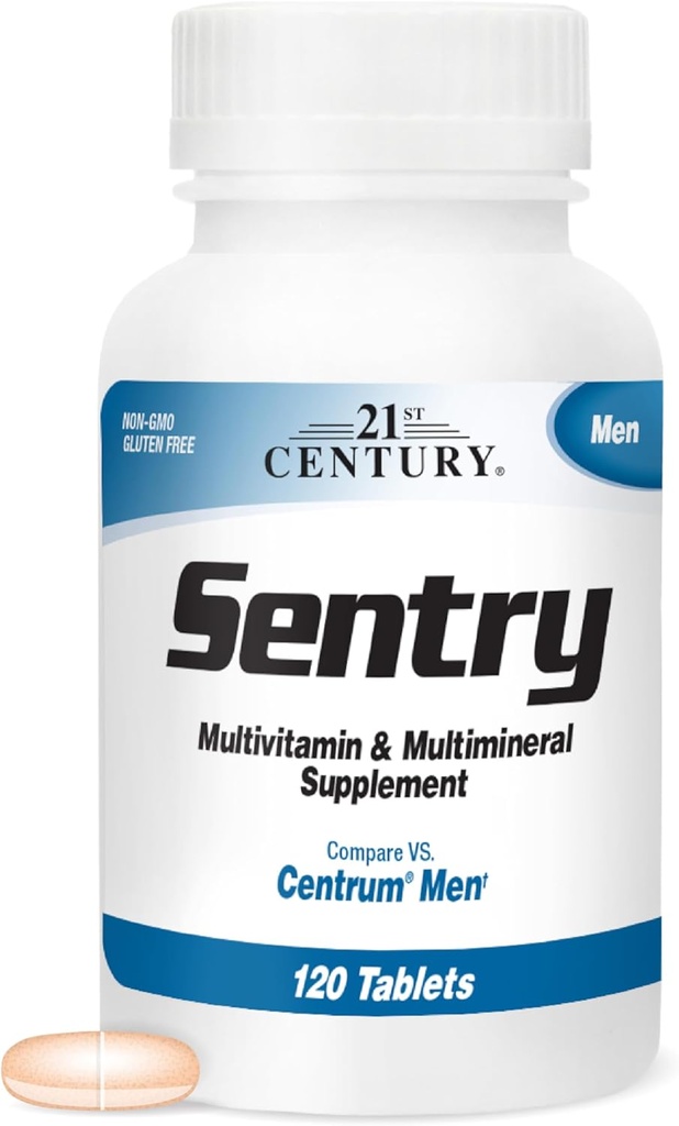 21. Yüzyıl Sentry Men Multivitamin, 120 Kont