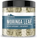 Earthborn Elements Moringa 200 Capsules, Pure & Undiluted, No Additives