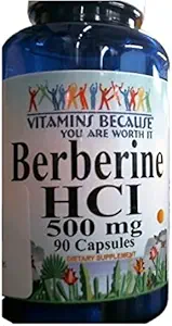 Vitaminler - Berberine 500 mg - Kalp Sağlığı - 90 Capsules