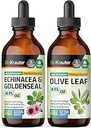BIO KRAUTER Echinacea ile Goldenseal Tincture 4 Fl. Oz. & Olive Leaf Tincture 4 Fl. Oz.