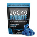 Jocko Yakıt Hydrate Electrolytes Toz Paketleri Low Sugar - Hydration Amplifier Packets for Recovery, Dehidrasyon ve Egzersiz - Vitaminler B6, B12 & C (16 Packets) Blue Raspberry