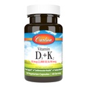 Carlson - Vitamin D3 + K2, 50 mcg (2000 IU) Vitamin D3 & 90 mcg K2 MK7, Bone Support,dis Abxia, 120 Capsules