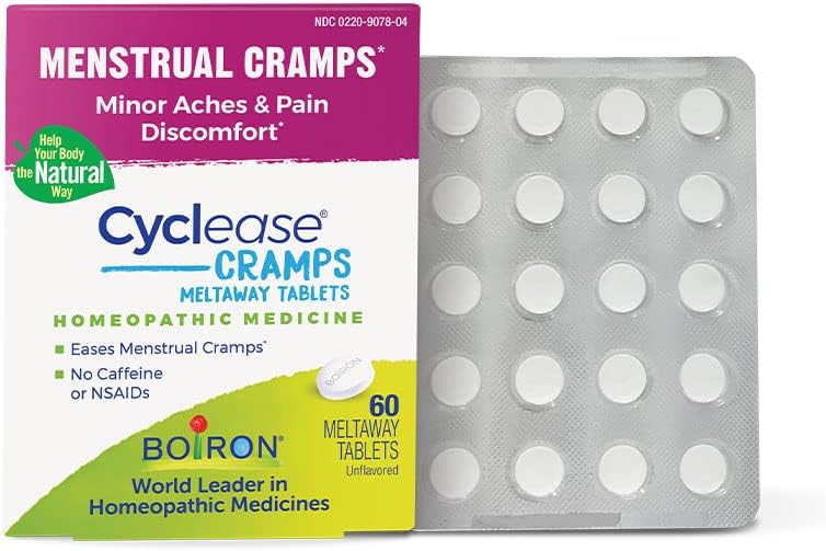 Boiron Çevrimase Cramps Tabletleri Menstrual Cramps, Aches, Pain, and Discomfort - 60 Count Count