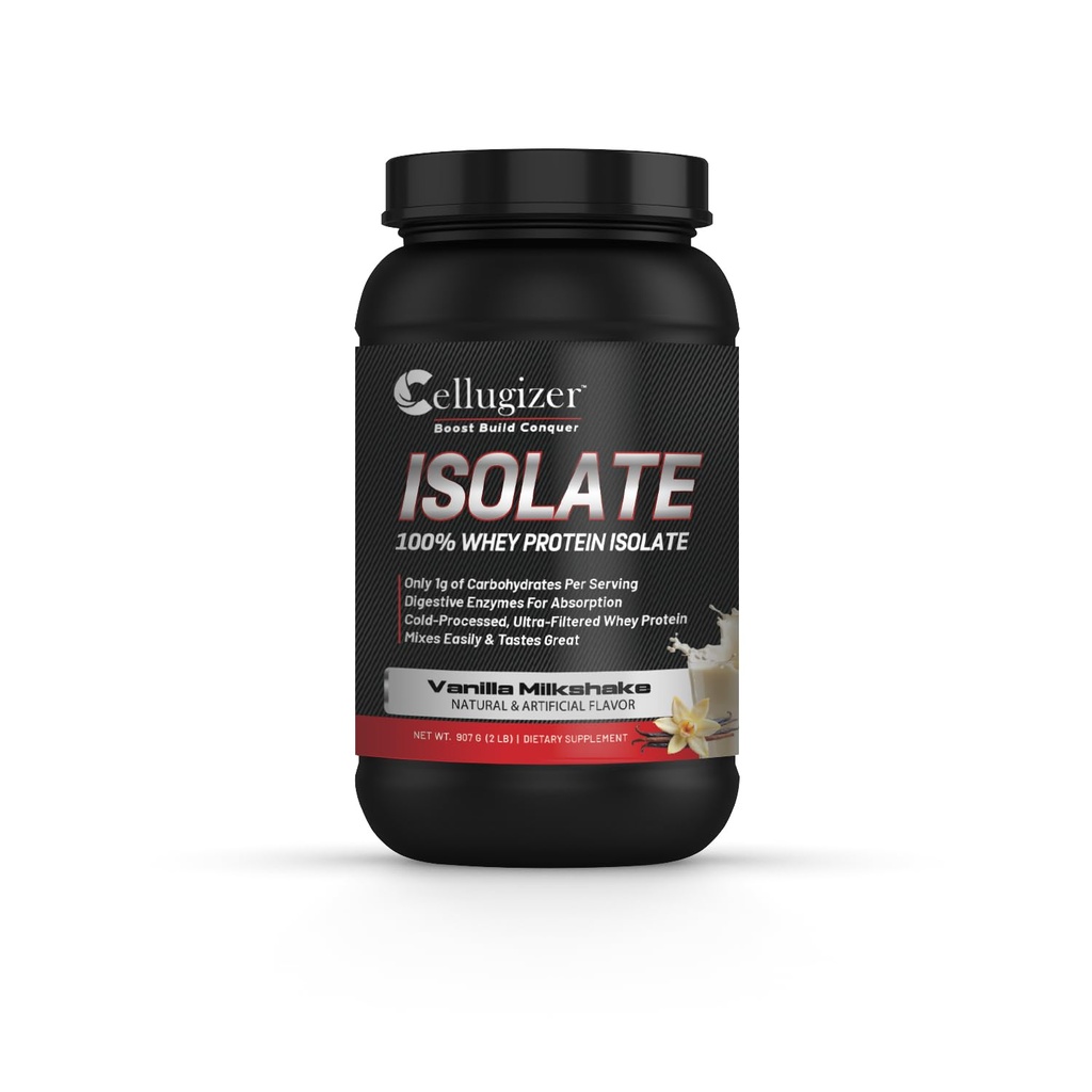100% Whey Isolate 2lb, Vanilla I 26g πρωτεΐνη, γρήγορο ξύρισμα I 0g ζάχαρη, χαμηλή υδατάνθρακες