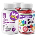 Çocuklar için Magnezyum 120 sayı ve Magnezyum 60 sayı Gummies Sugar-Free - Calm Magnezyum Gummies Supplement for Children, Sugar-Free Magnezyum Calm Chews for Kids & Yetişkinler