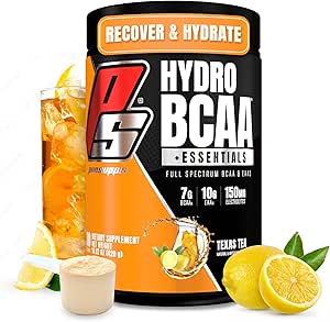 PROSUPPS HydroBCAA Essential replicas Toz, Texas Tea - BCAA, EAAs & Electrolytes for Hydration & Recovery - Stimulant-Free, Soy & Gluten-Free - 30 Servisler