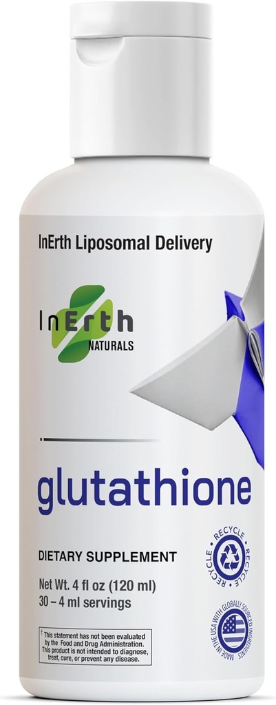 Liposomal Glutathione Supplement - Pure Glutathione 500mg Liquid, High Absorption, Oxidative Stress Reduction, Immune Support, and Cellular Health (4 Fl Oz, Unflavored)