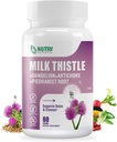 Milk Thistle Supplement with Dandelion Root, Artichoke Extract,% 80 Silymarin for Liver Support- Liver Cleanse Detox & Tamir Formula, Non-GMO - 60 Capsules