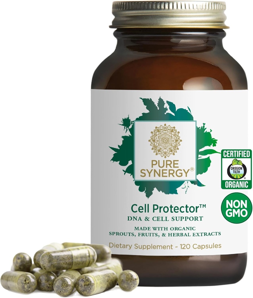 PURE SYNERGY Hücre Koruyucu | Hücre Sağlığı Tamam | Hücre ve Immune Support with Selenium and Organic Cruciferous Sebzes | for Health Aging & Detoxification (120 Capsules)