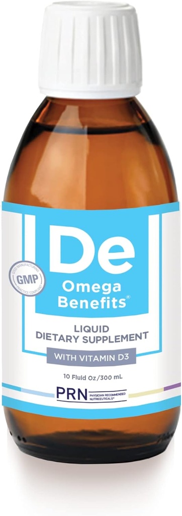 PRN DE Omega Sıvı Supplement - 10 oz, 60-Day Supply - Re-Esterified Omega 3 Triglyceride Form with 1680 mg EPA, 560 mg DHA & Vitamin D for Kuru Eye Support